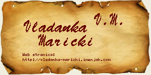 Vladanka Maricki vizit kartica